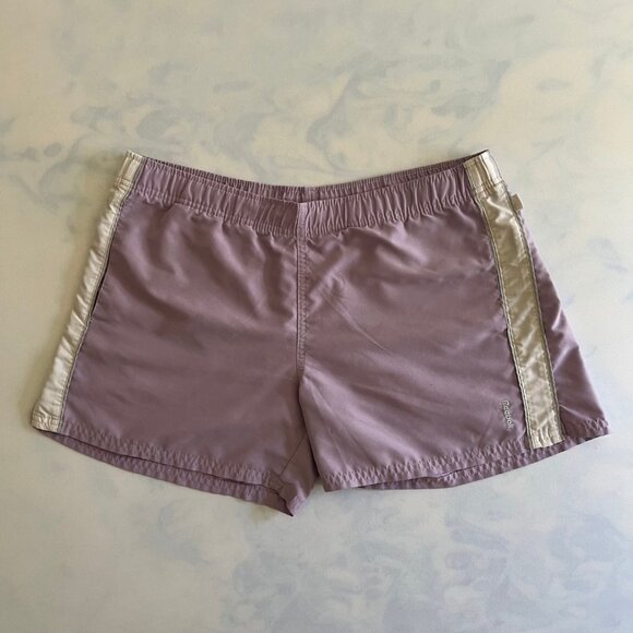 Reebok 90's Purple & White Mid Length Athletic Shorts - Picture 1 of 7